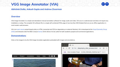 VGG Image Annotator (VIA) screenshot