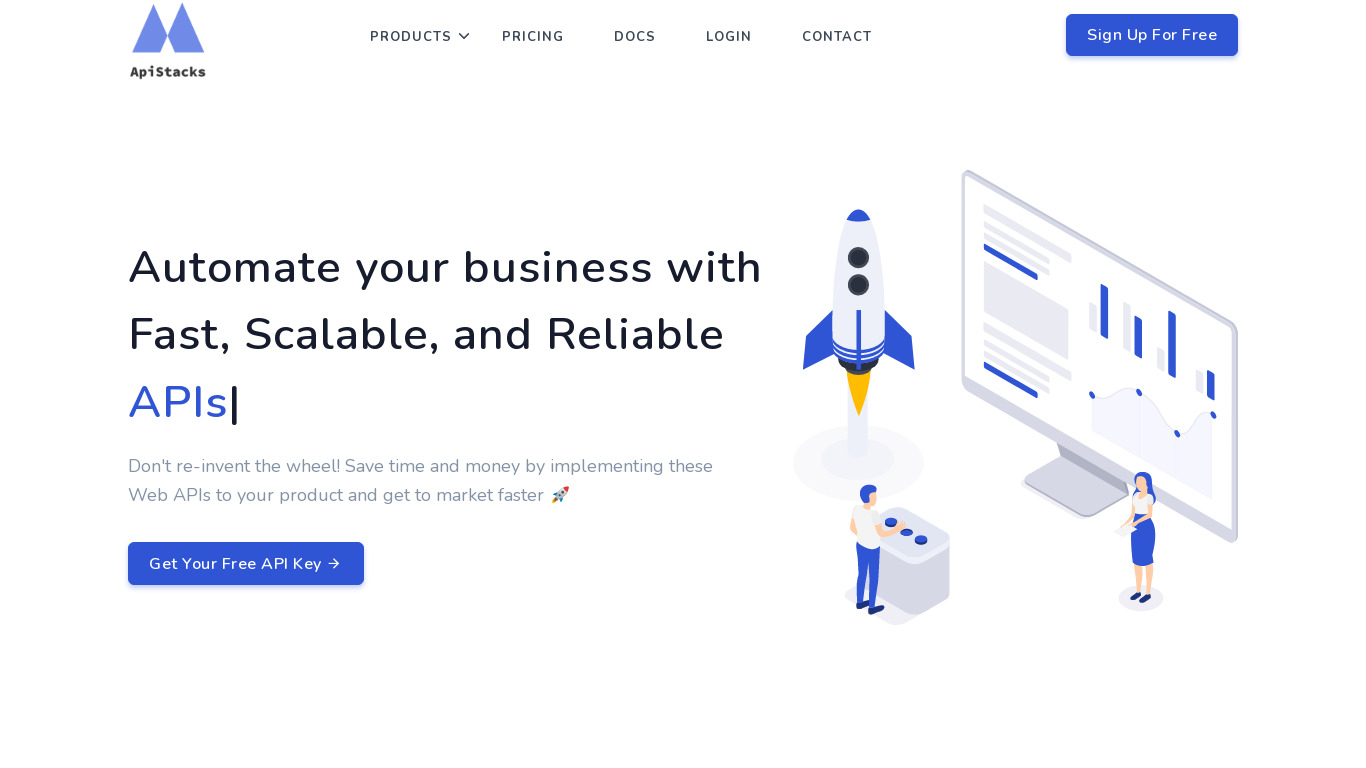 ApiStacks Landing page