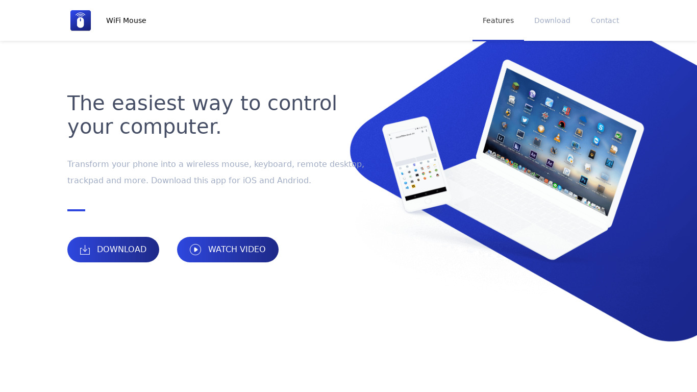 WiFi Mouse Pro Landing page