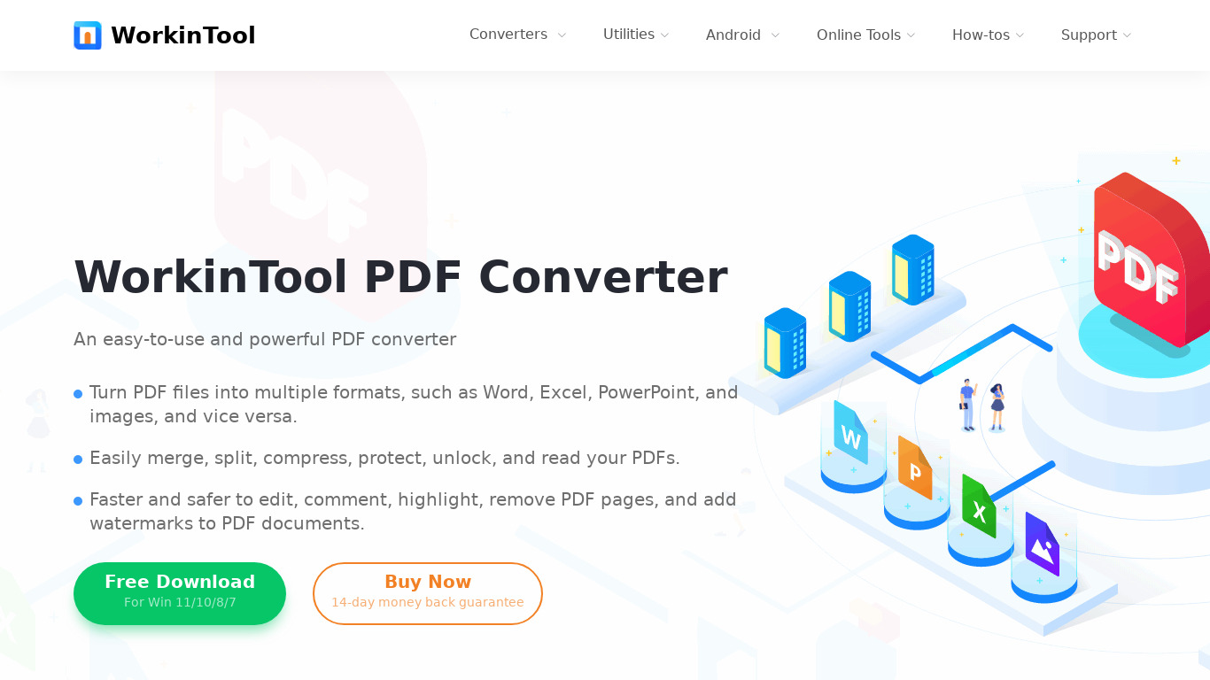 ToolRocket PDF Converter Landing page