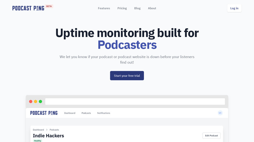 Podcast Ping Landing Page