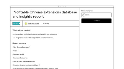 Profitable Chrome Extensions Database image
