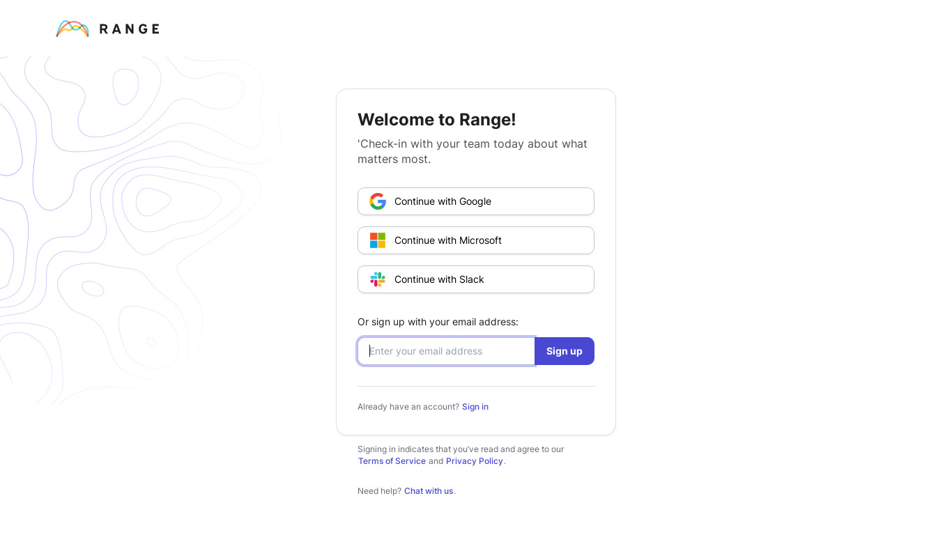 Range Sync for Chrome Landing page
