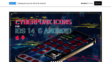 Cyberpunk Theme iOS 14 Icons image