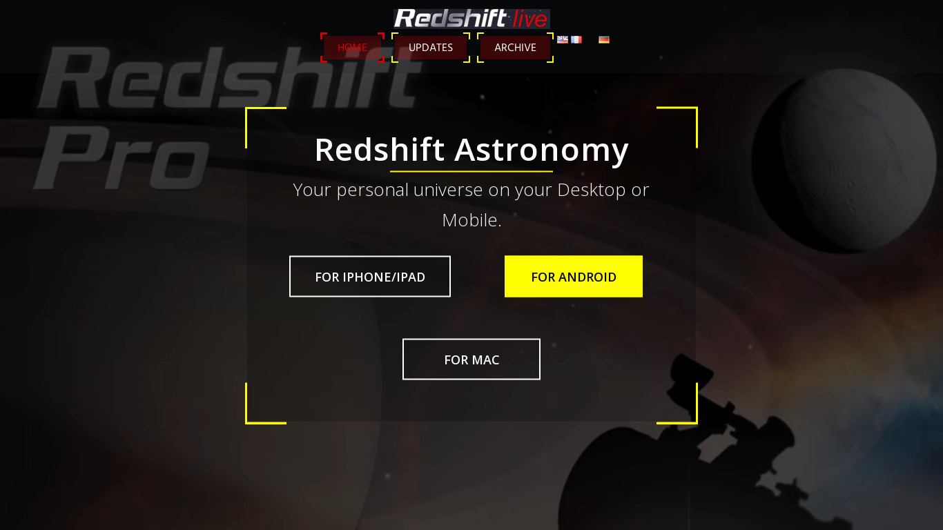 Redshift - Astronomy Landing page