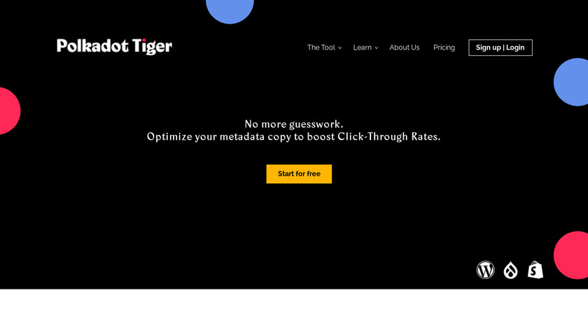 Polkadot Tiger Landing Page