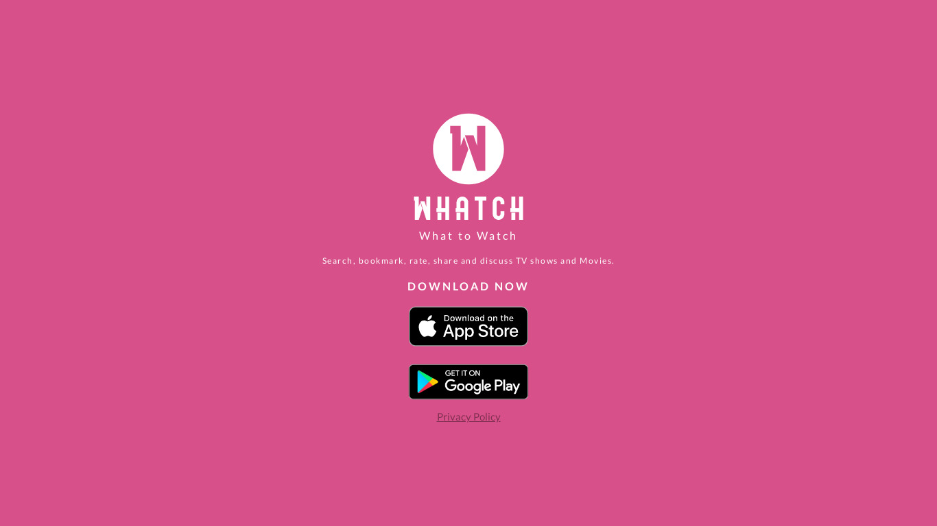Whatch Landing page