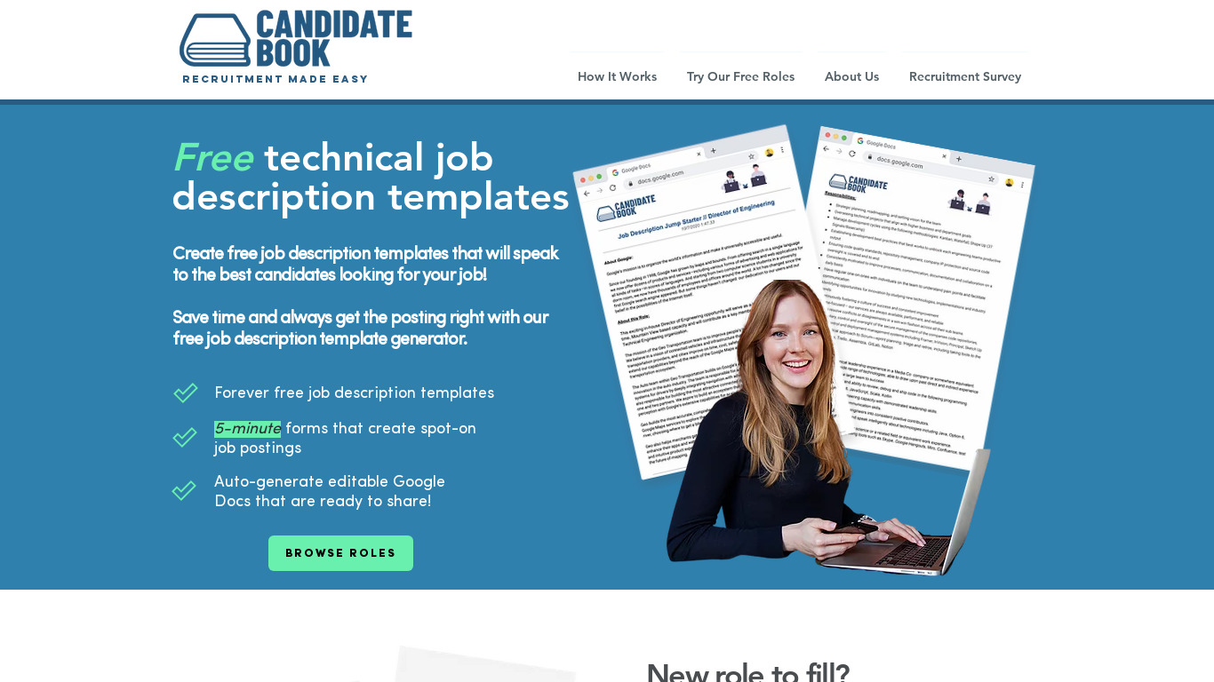 Candidate Book Landing page