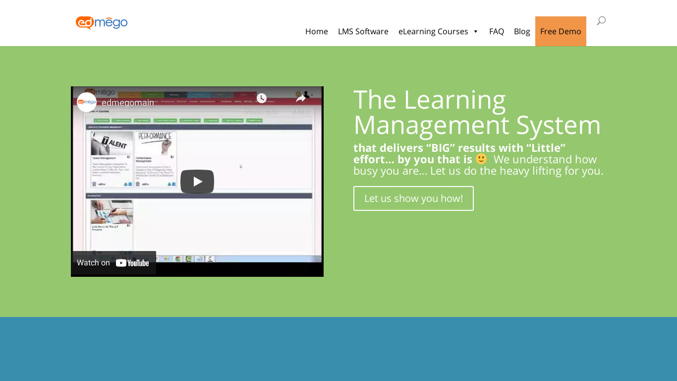 EdMeGo Learning Landing page