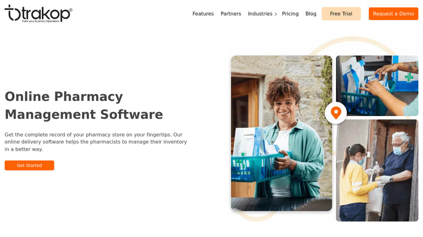 Trakop Pharmacy Delivery Landing Page