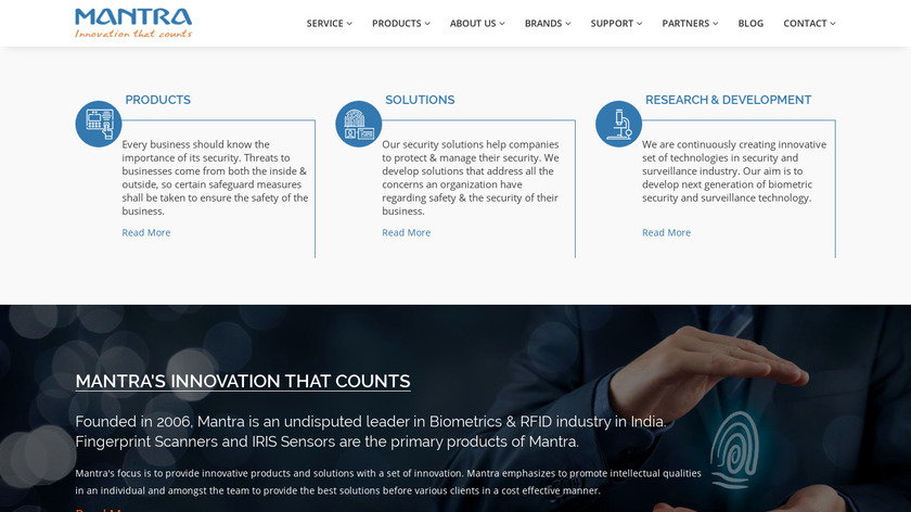 Mantra Softech Landing Page