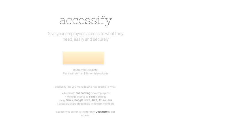 Accessify Landing Page