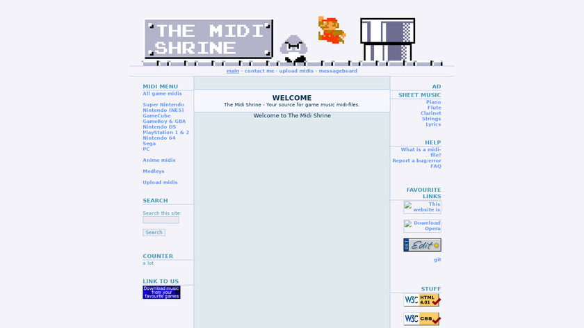 The Midi Shrine Landing Page