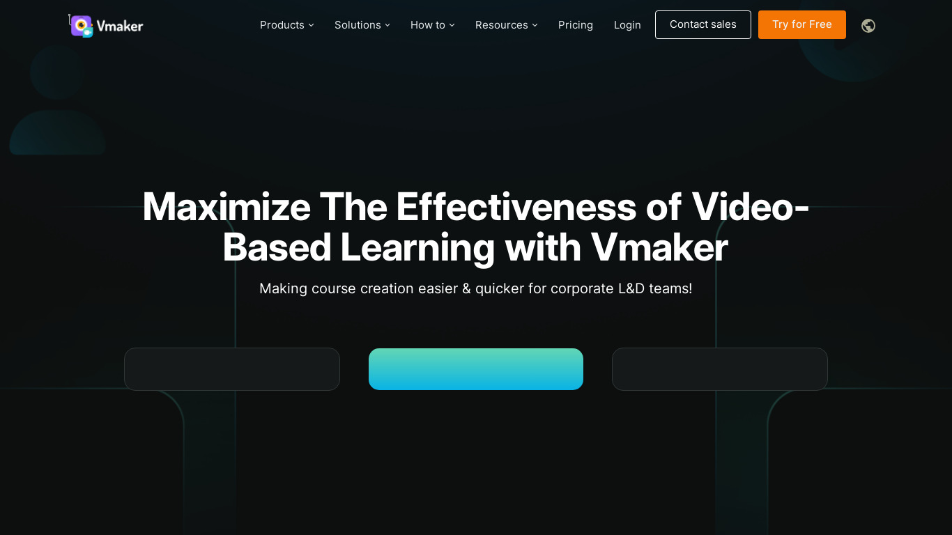 Vmaker Landing page
