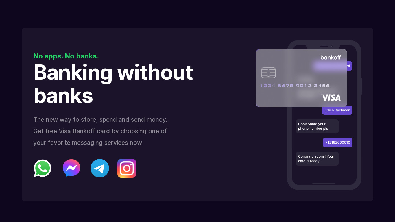 Bankoff Card Landing page