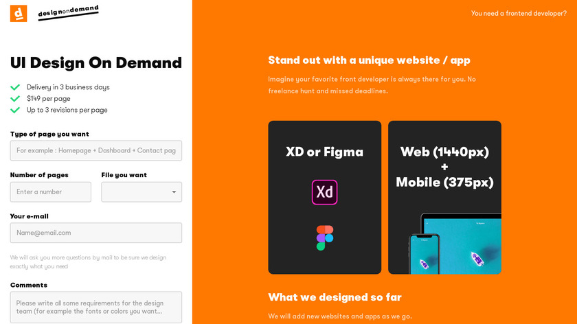 Design On Demand Landing Page