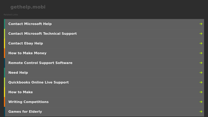 gethelp.mobi Landing Page