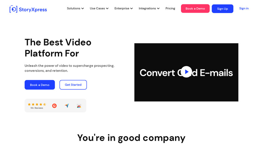 StoryXpress Landing Page