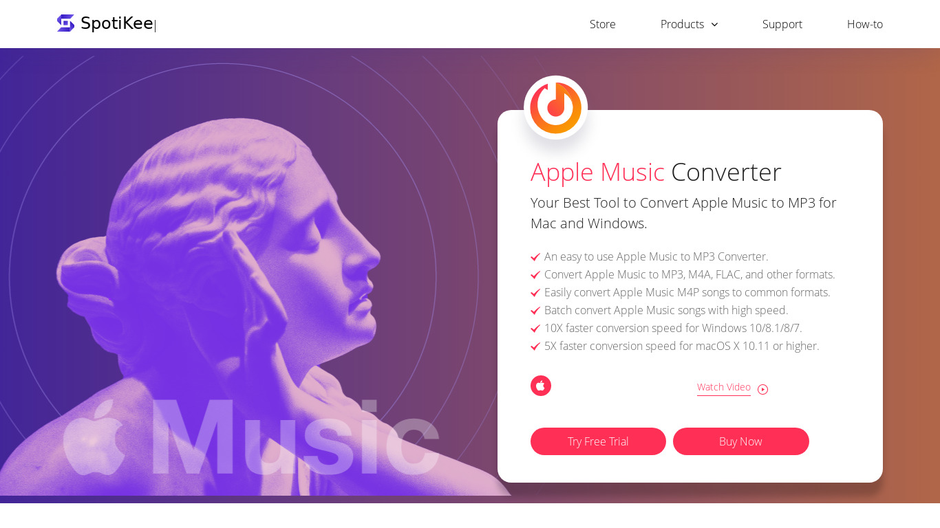 SpotiKeep Apple Music Converter Landing page