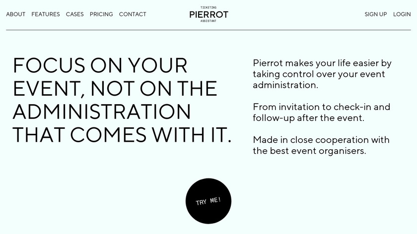 Pierrot Landing Page