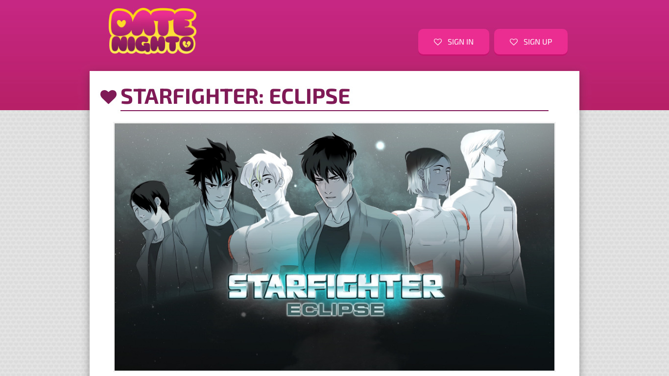 StarFighter: Eclipse Landing page
