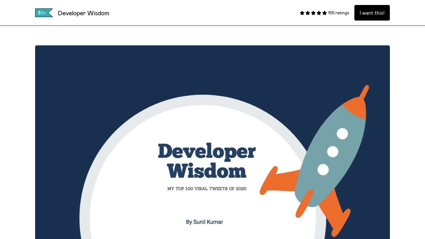 Developer Wisdom Landing page