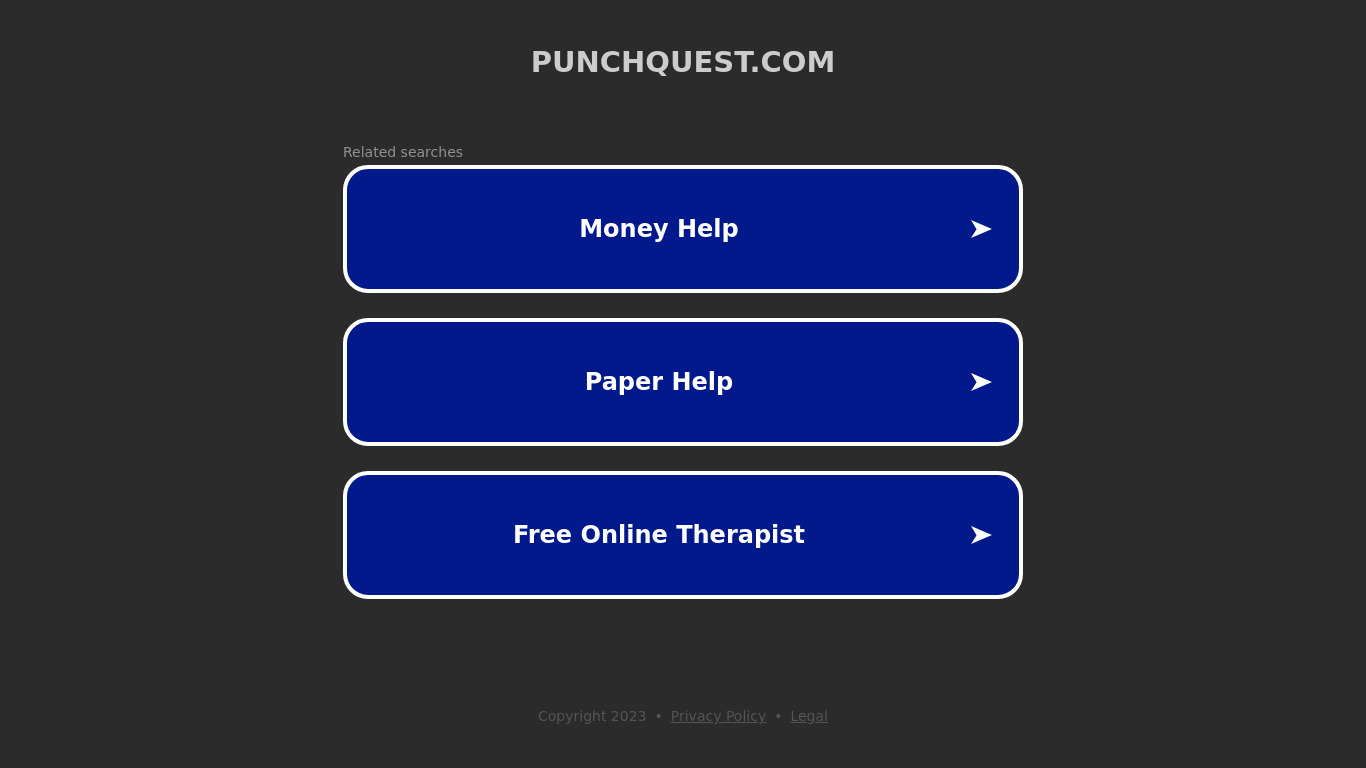 Punch Quest Landing page