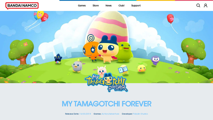 My Tamagotchi Forever Landing Page
