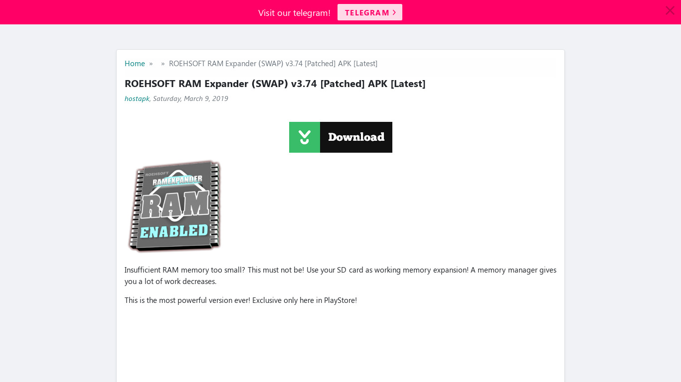 ROEHSOFT RAM Expander (SWAP)ROEHSOFTTools Landing page