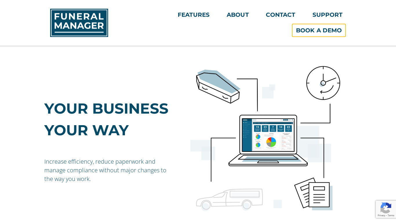 Funeral Manager Landing page