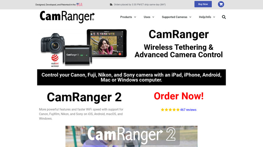 CamRanger Wireless DSLR Camera Landing Page