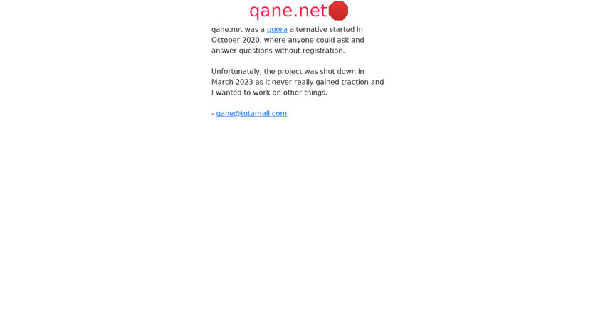 Qane Landing Page