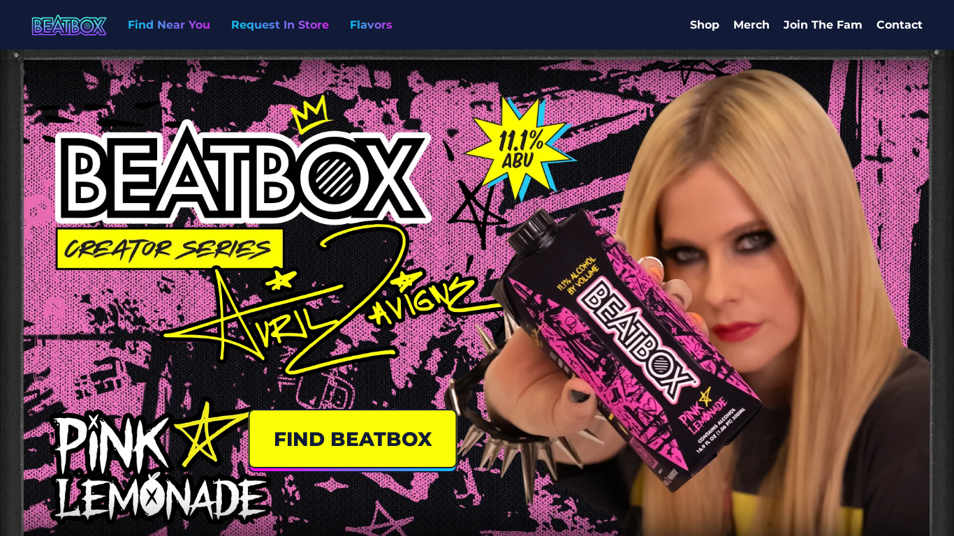 BeatBox Landing page