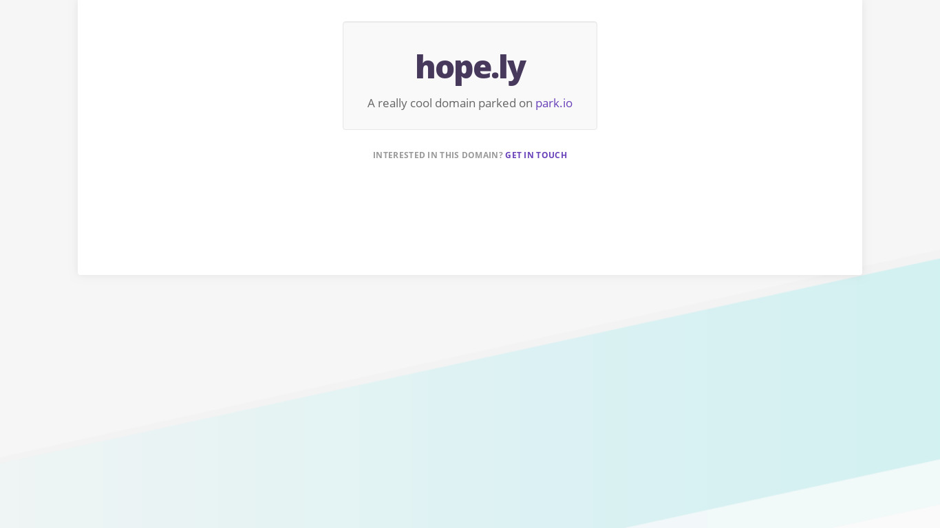 Hope.ly Landing page