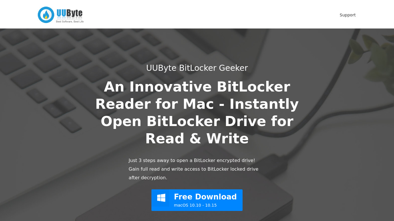 UUByte BitLocker Geeker Landing page