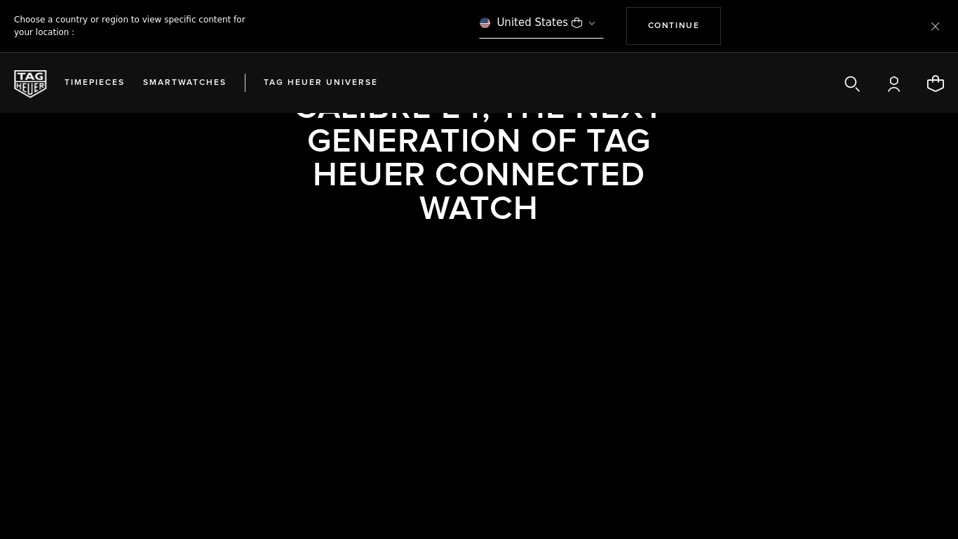 TAG Heuer Connected Modular 45 Landing page
