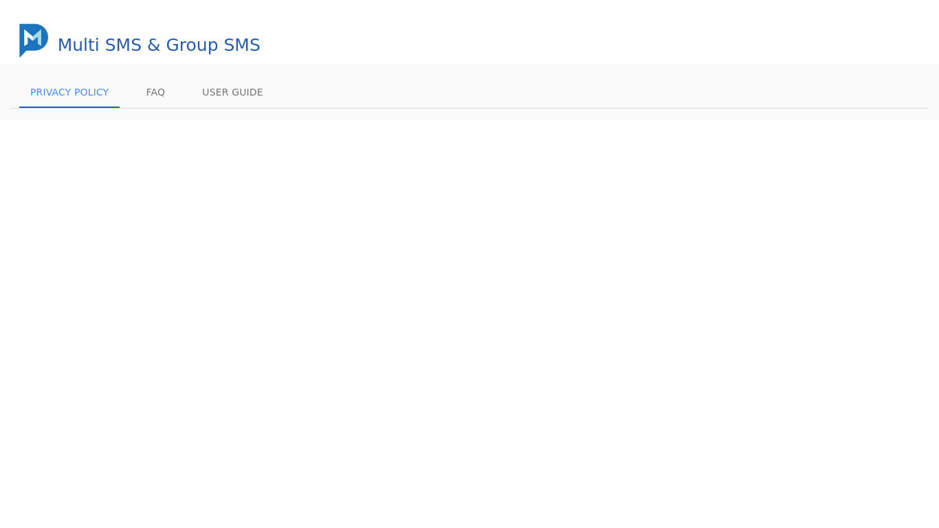 Multi SMS & Group SMS Landing page