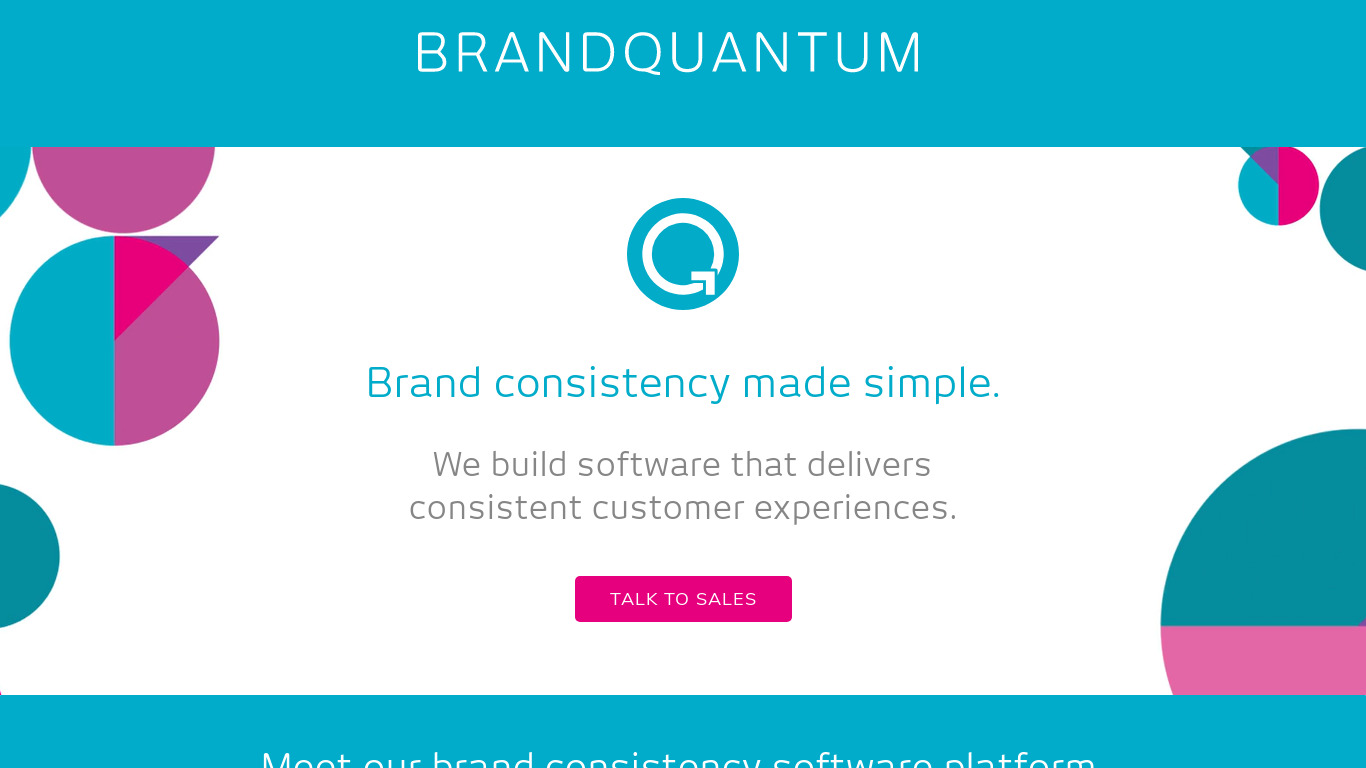 BrandQuantum Landing page