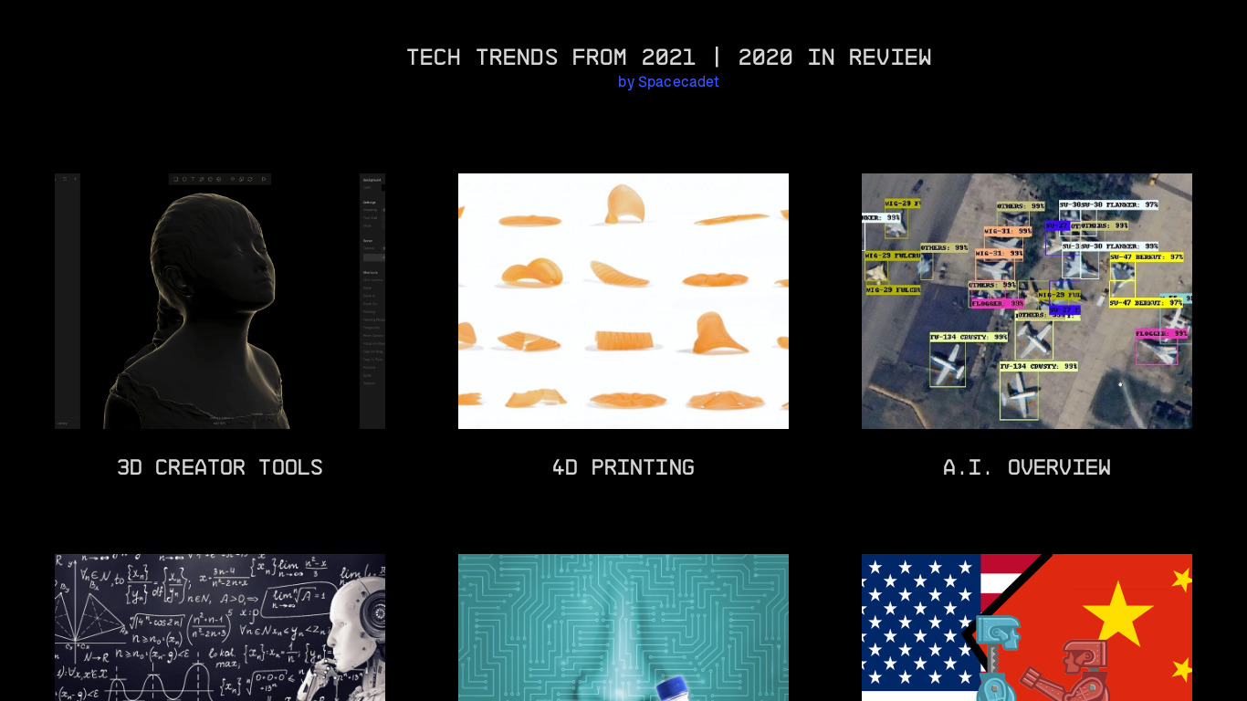 Tech Trends from 2021 🚀 Landing page