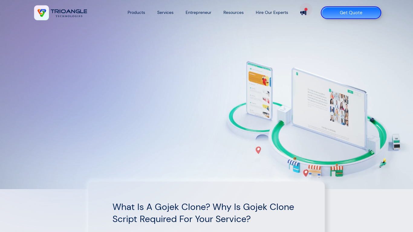 GoferJek - Gojek Clone Landing page
