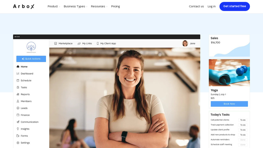 Arbox Landing Page