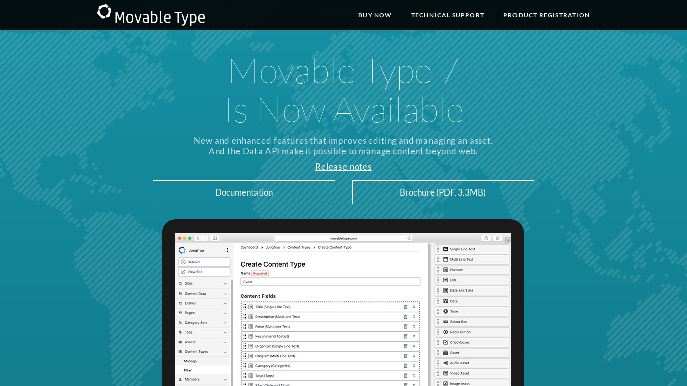 Movable Type Advanced Landing page