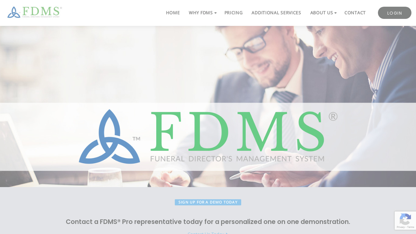 FDMS Network Landing page