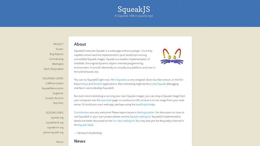 SqueakJS Landing Page