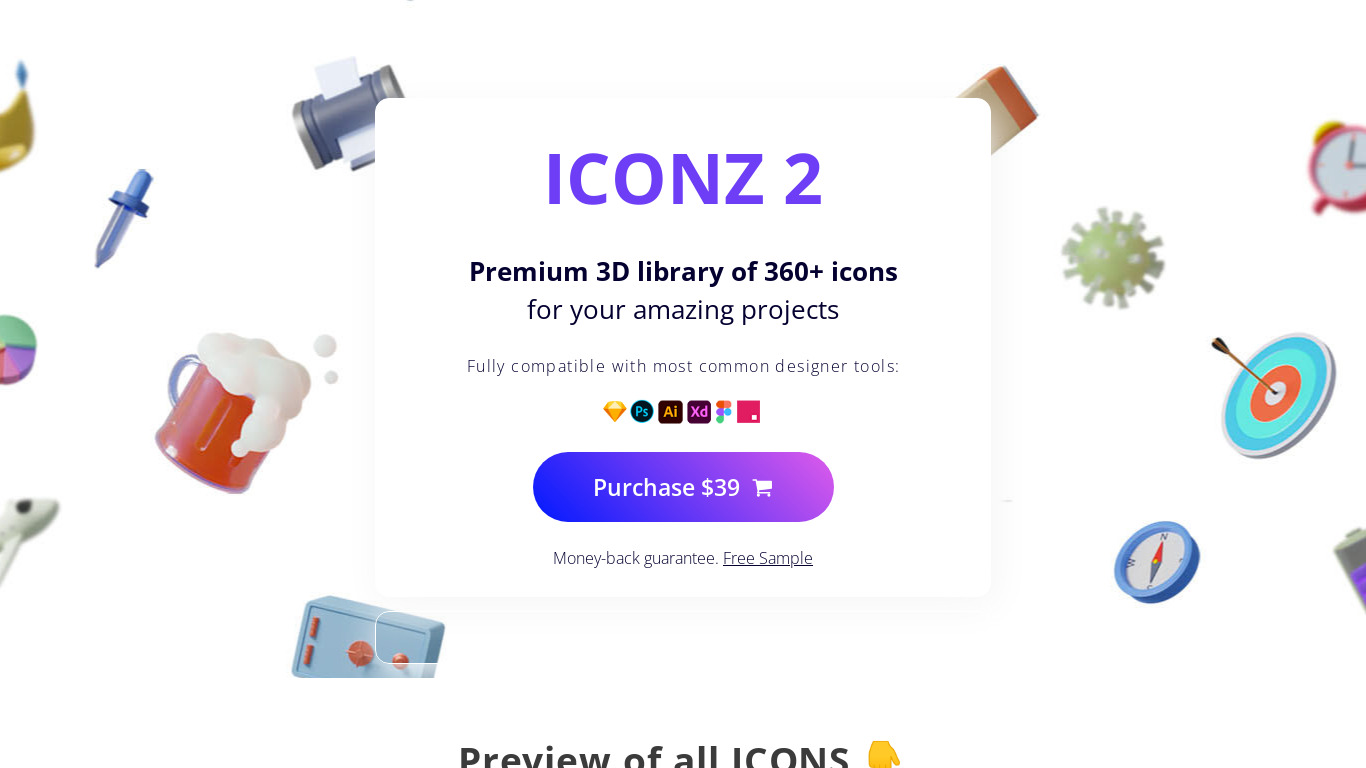 ICONZ Landing page