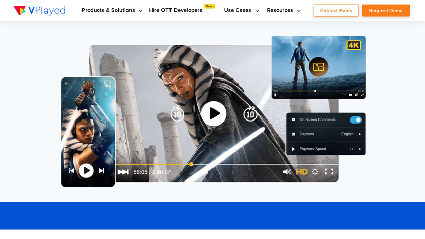 VPlayed HLS Player Landing Page
