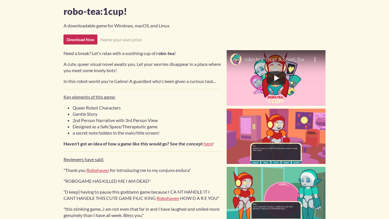 robo-tea:1cup! Landing page