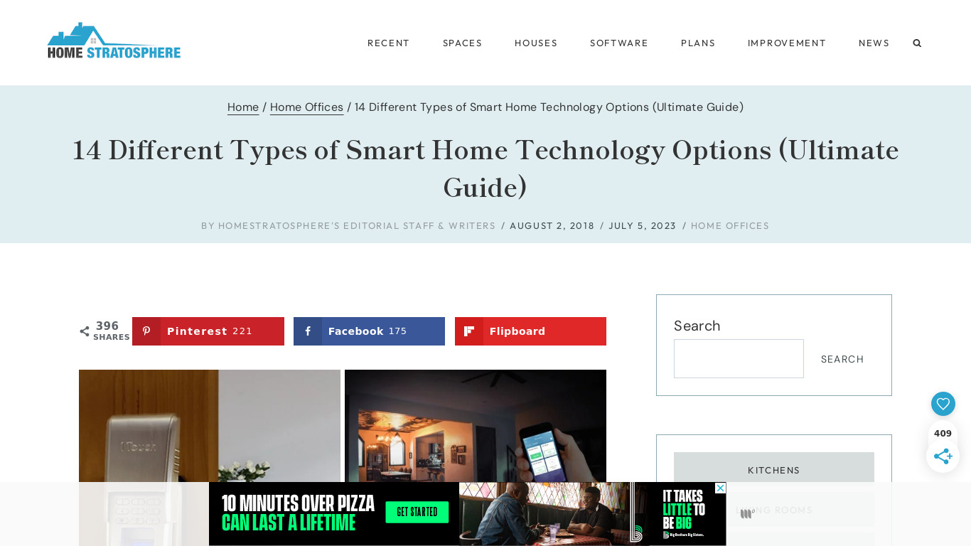 Smart Control Home Landing page