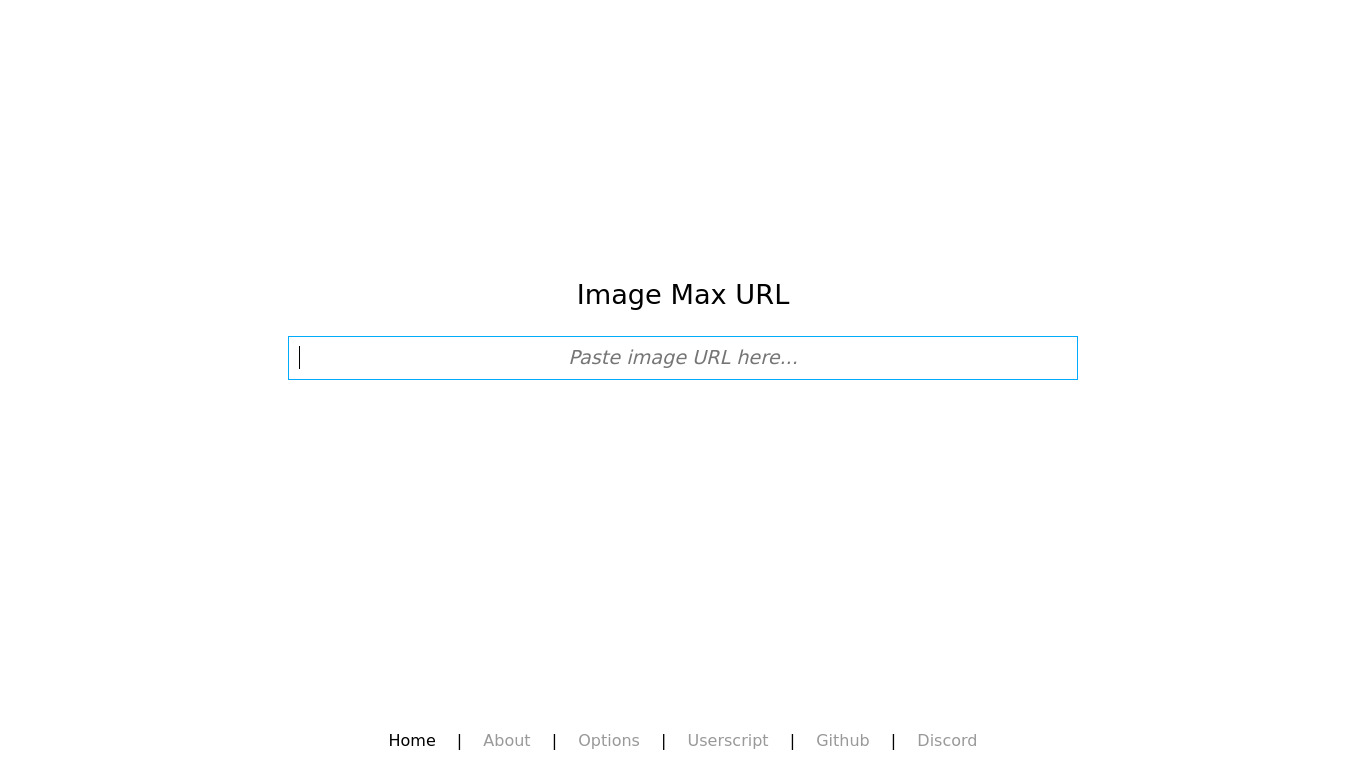 Image Max URL Landing page