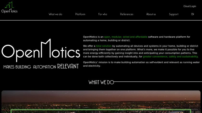 OpenMotics Landing Page